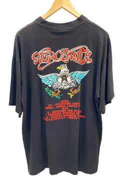 バンドTシャツ BAND-T 90s エアロスミス AEROSMITH 1993 Tour T-Shirt  ツアーTシャツ 黒 XL Tシャツ プリント ブラック LLサイズ 101MT-2382