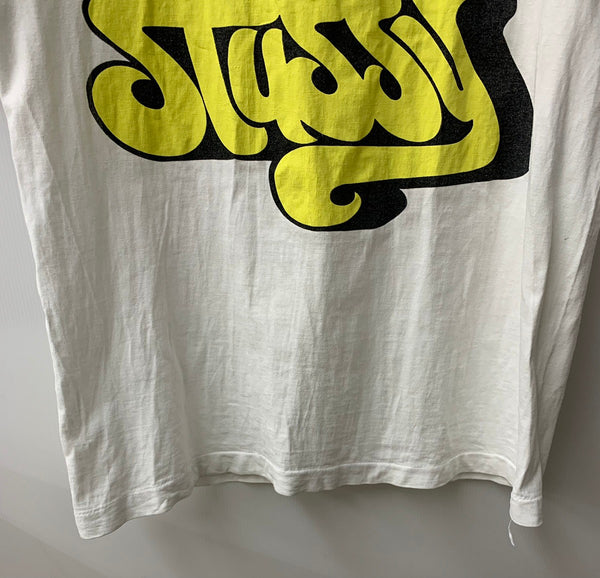 ステューシー STUSSY 00s old ガイコツ バックプリント Tシャツ ロゴ ホワイト Mサイズ 201MT-2215