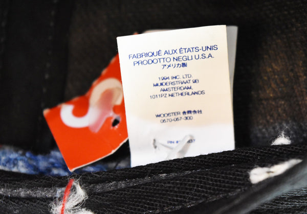 シュプリーム SUPREME 23SS Frayed Patchwork Denim Crusher フレイドパッチワークデニムクラッシャーS M 帽子 メンズ帽子 ハット ブルー 103H-80