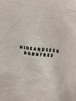 ハイドアンドシーク HIDE AND SEEK BORNFREE 刺繍ロゴ スウェット 長袖 裏ボア HC-010623 スウェット ホワイト Lサイズ 101MT-2910