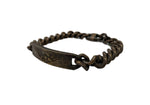 ダブルアールエル RRL ID CHAIN BRACELET チェーンブ レスレット USA製  Ralph Lauren ラルフローレン サイズL 茶 メンズジュエリー・アクセサリー ブレスレット ロゴ ブラウン 104A-60