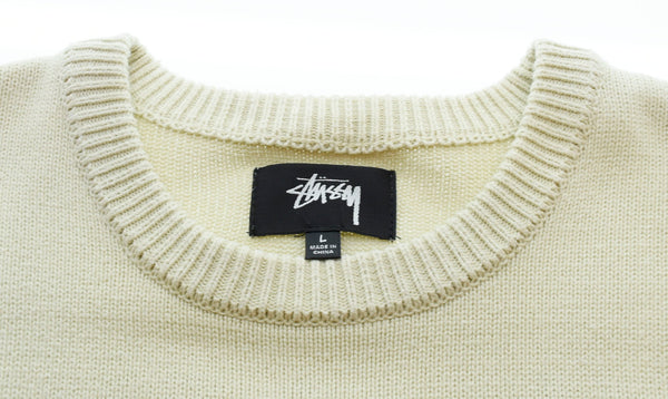 ステューシー STUSSY Care Label Sweater ケア ラベル セーター 117140 セーター ベージュ Lサイズ 103MT-1064