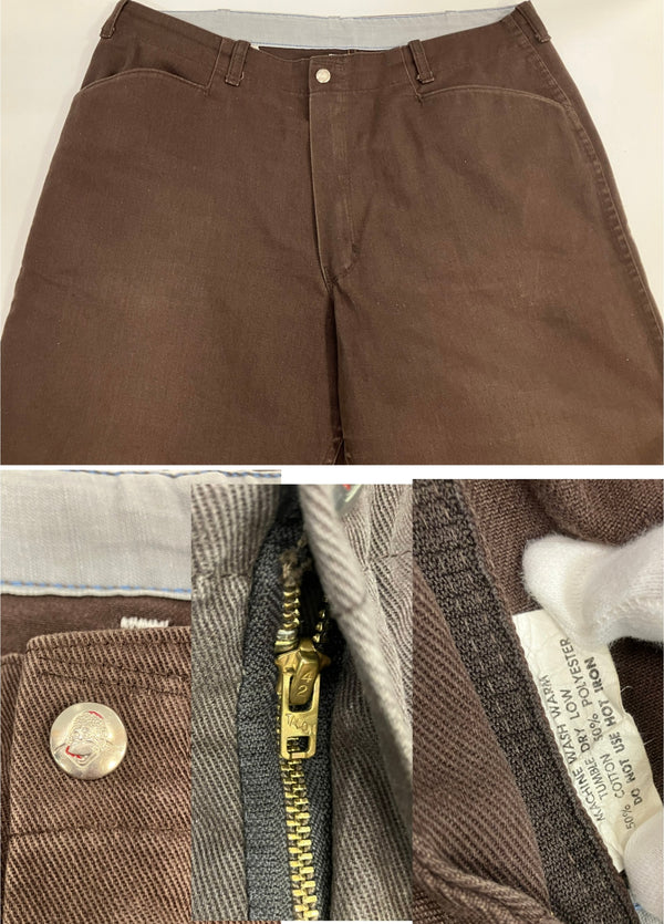 ベンデイビス BEN DAVIS 70's 70年代 Frisco フリスコパンツ ワークパンツ 42TALON ZIPPER VINTAGE ヴィンテージ チノパン ブラウン 101MB-676