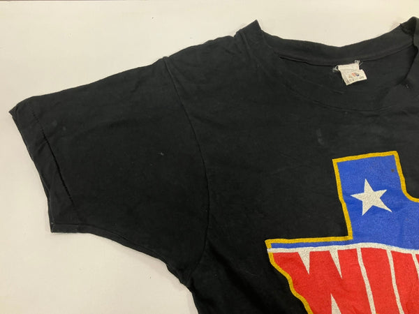 バンド band 80's 80年代 Willie Nelson Texas 1984 TOUR ウィリー・ネルソン カントリー ツアーT VINTAGE ヴィンテージ Tシャツ ブラック Lサイズ 101MT-5208