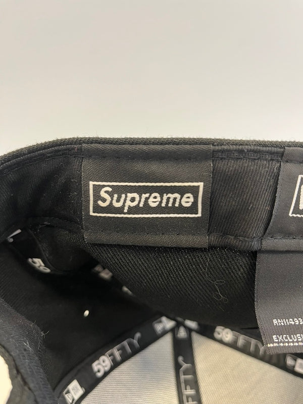 シュプリーム SUPREME Gonz Logo New Era ゴンズロゴ ニューエラ キャップ 黒  7 5/8 帽子 メンズ帽子 キャップ ブラック 101hat-155