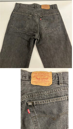 リーバイス Levi's 80's 80年代 501 先染めブラック ボタン裏524刻印 VINTAGE ヴィンテージ アメリカ製 MADE IN USA デニム ブラック W32L34 101MB-677
