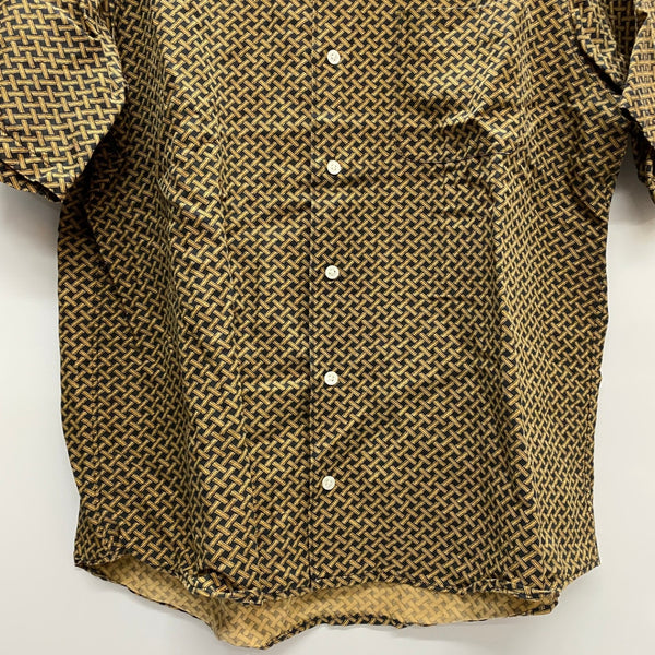 【曜日割引対象外】 ラルフローレン Polo By Ralph Lauren 90's BONNARD シルク リネン 半袖シャツ イエロー Mサイズ 201MT-4540 VB