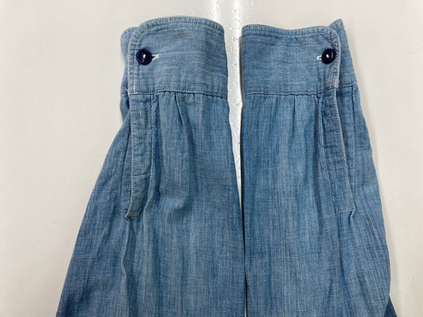 ブッチャープロダクツ BUTCHER PRODUCTS アットラスト  At Last＆Co シャンブレーシャツ ワーク マチ付き 青 サイズ16 長袖シャツ 無地 ブルー 104MT-2259