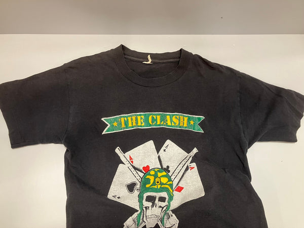 バンド band 80s 80's THE CLASH STRAIGHT TO HELL クラッシュ Vintage ヴィンテージ - Tシャツ ブラック フリーサイズ 101MT-3110