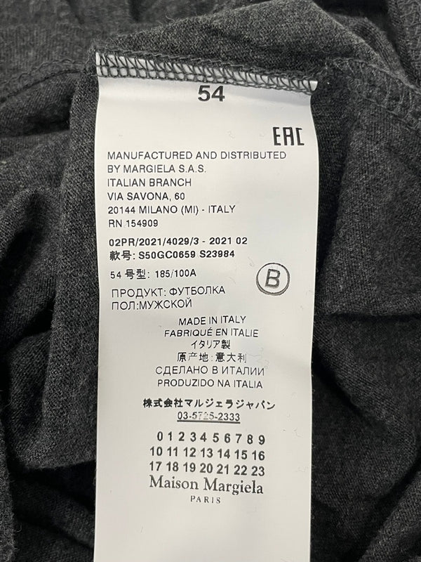 メゾン マルジェラ Maison Margiela 22SS 反転 ディストーテッドロゴ TEE S50GC0659 54 Tシャツ グレー 601MT-17