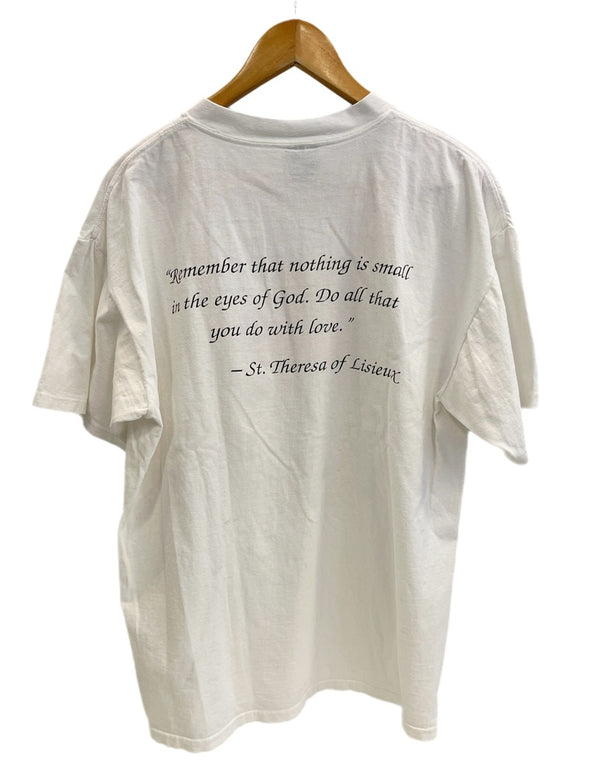 ヴィンテージ vintage 90s ©1992 Saint Teresa アートTシャツ プリントTシャツ  白 XL Tシャツ ホワイト LLサイズ 101MT-4667