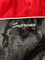 シュプリーム SUPREME 18AW Velvet Swirl Work Shirt ベロア ベルベット ワーク シャツ 赤 黒 長袖シャツ ロゴ ブラック Mサイズ 104MT-439