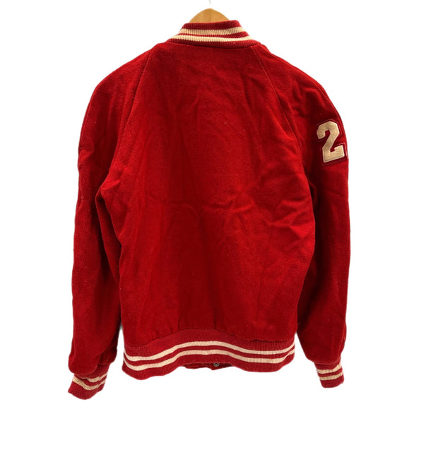 ヴィンテージ vintage 50's～60's 50～60年代 ウールスタジャン ヴァーシティジャケット アワード レターマン ワッペン レザーパイピング ラグランスリーブ ジャケット レッド 101MT-5331