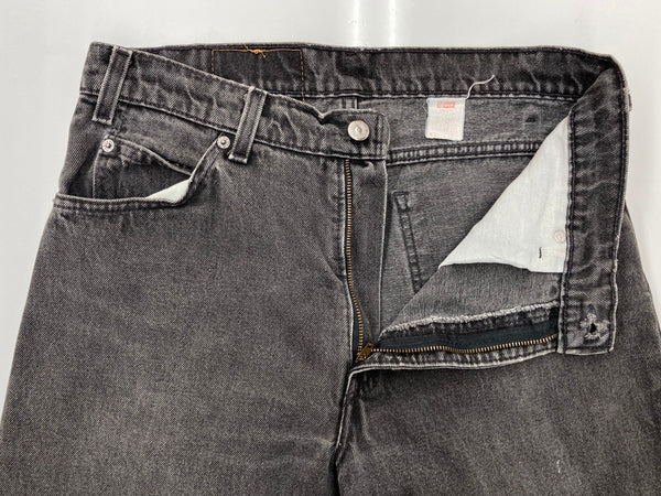 リーバイス Levi's 90s 90年代 550 後染め ブラック ジーンズ ジーパン USA製 ジッパーフライ ボタン裏515 無地 デニム ブラック W32 L32 104MB-296