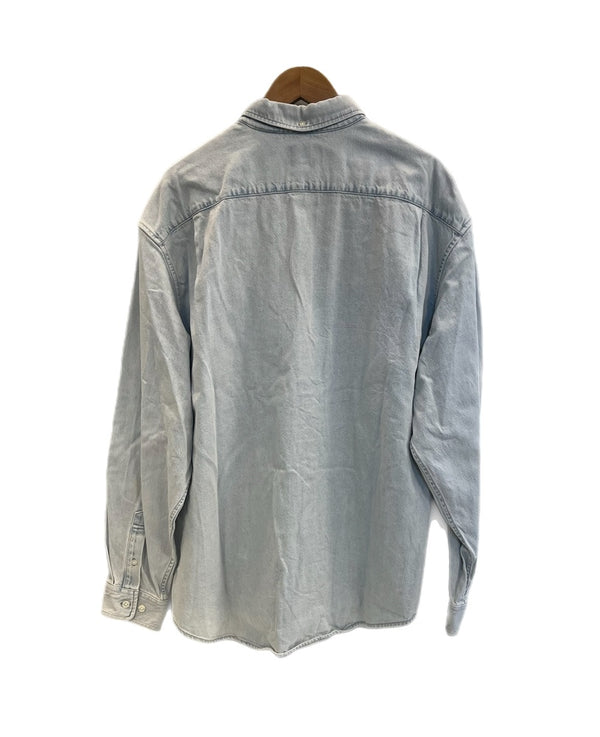 シュプリーム SUPREME 24SS Small Box Logo Denim Shirt Washed スモールボックスロゴ デニムシャツ 青 長袖シャツ ブルー Lサイズ 101MT-5044