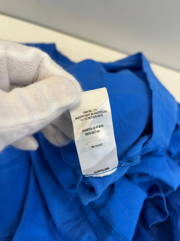 シュプリーム SUPREME 21AW Arabic Logo Washed S/S Tee アラビア ロゴ ウォッシュド Tシャツ ロゴ刺繍 青 Tシャツ ブルー Lサイズ 101MT-5042