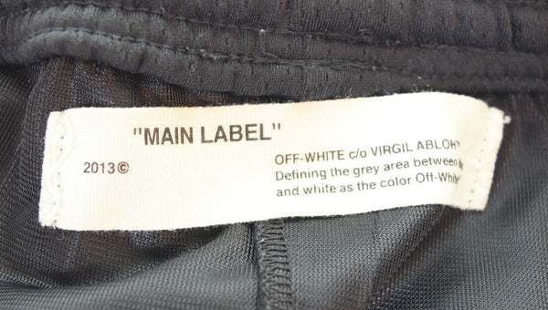 オフホワイト OFF-WHITE 17SS DIAG SPRAY MESH SHORTS スプレーデザイン メッシュハーフパンツ  ハーフパンツ ブラック Sサイズ 103MB-605