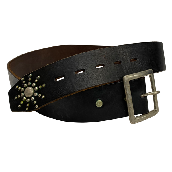 【曜日割引対象外】 【中古】エイチティーシー HTC エンドスタッズ USA製 サイズ34 ベルト・サスペンダー メンズベルト ブラック 201goods-706 VB