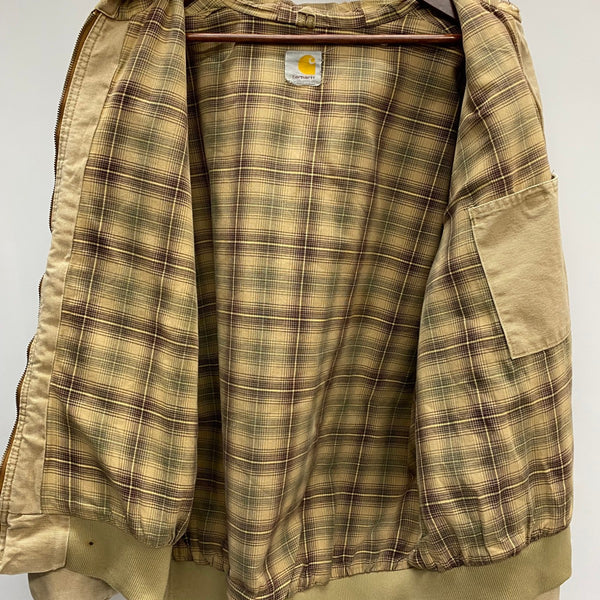 【曜日割引対象外】 カーハート Carhartt アクティブジャケット ペンキ チェックライナー ジャケット ベージュ 201MT-4360 VB