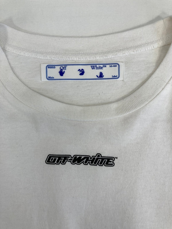 オフホワイト Off-White バックプリント クロスアロー 長袖カットソー XL ロンT ホワイト LLサイズ 101MT-3562