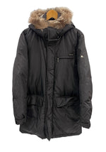バーバリー Burberry BLACK LABEL ブラックレーベル シルバーフォックスファー ダウンジャケット 黒  BMP03-730-09 ジャケット ブラック Mサイズ 101MT-4980