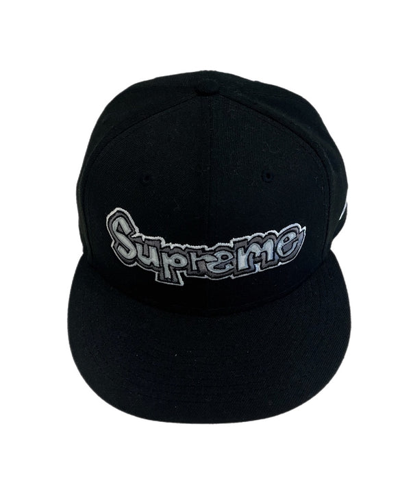 シュプリーム SUPREME Gonz Logo New Era ゴンズロゴ ニューエラ キャップ 黒  7 5/8 帽子 メンズ帽子 キャップ ブラック 101hat-155