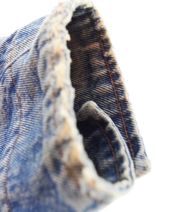 ラルフローレン RalphLauren 80's 90's 白タグ ショート エンジニア ジャケット コーデュロイ襟  ジャケット ブルー Mサイズ 103MT-3531