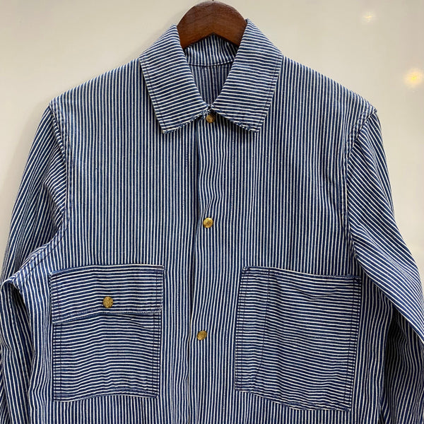 【曜日割引対象外】 ヴィンテージ vintage 60's 70's Carter's Hickory Stripe Worker Coverall ジャケット ブルー 201MT-4323 VB