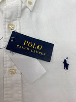 ラルフローレン RalphLauren POLO BUTTONDOWN SHIRT ボタンダウン シャツ CUSTOM FIT 刺繍 長袖 白 長袖シャツ ワンポイント ホワイト Mサイズ 104MT-2085
