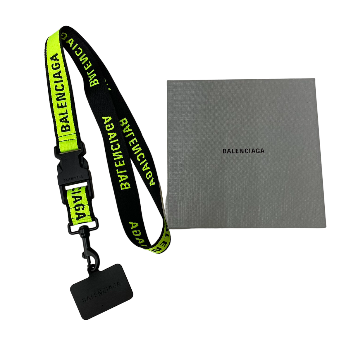 BALENCIAGA バレンシアガ ネックストラップ　ロゴ レザー BALENCIAGAロゴネックストラップ バレンシアガ ロゴ GP×革 ネック