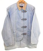 ラルフローレン RalphLauren 90's POLO by RALPH LAUREN ポロバイラルフローレン DENIM FIREMAN COAT デニム ファイヤーマンコート 90年代 XL ジャケット ブルー LLサイズ 103MT-2945