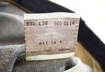 リーバイス LEVI'S DEAD STOCK 501XX USA製 バレンシア工場 ボタン裏555 2001年10月製造 デニム ブルー W30 L36 103MB-204