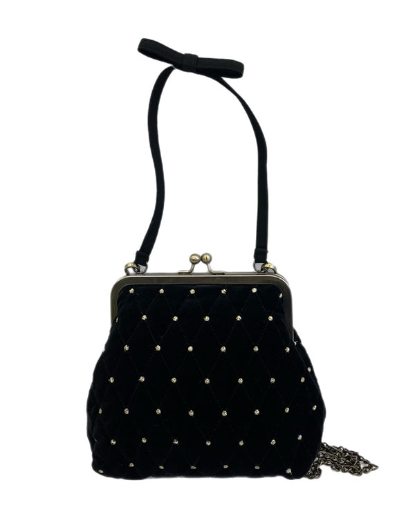 ビビィ Bibiy.   ODETTE PARTY BAG がま口 キルティング ドット バッグ ショルダー バッグ レディースバッグ ショルダーバッグ ブラック 101bag-209