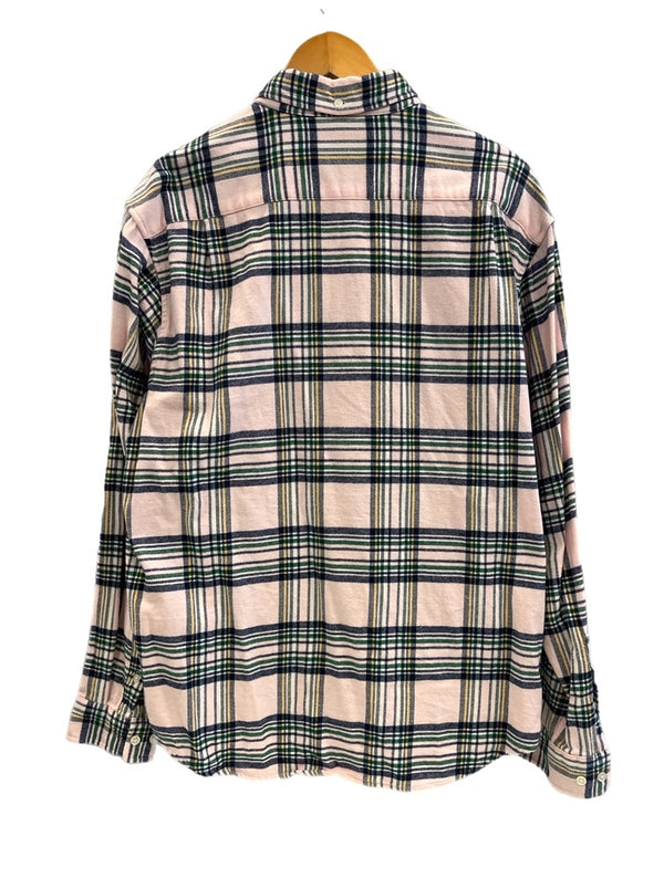 シュプリーム SUPREME tartan flannel shirt タータン フランネルシャツ ネルシャツ ペールピンク チェックシャツ 長袖シャツ ピンク Lサイズ 101MT-5214