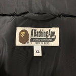 アベイシングエイプ A BATHING APE 中綿 ジャケット ブラック XLサイズ 201MT-4827