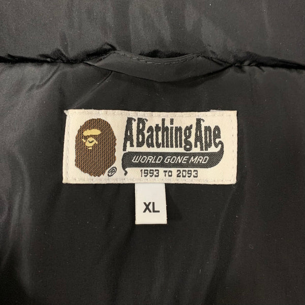 アベイシングエイプ A BATHING APE 中綿 ジャケット ブラック XLサイズ 201MT-4827
