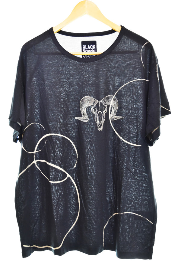 ヨウジヤマモト YOHJI YAMAMOTO BLACK Scandal Yohji Yamamoto 19awバッファローオーバーサイズ Tシャツ HC-T67-084 3 Tシャツ ブラック 103MT-3288