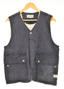 ササフラス SASSAFRAS コットン ベスト ベスト ネイビー Mサイズ 103MT-3314