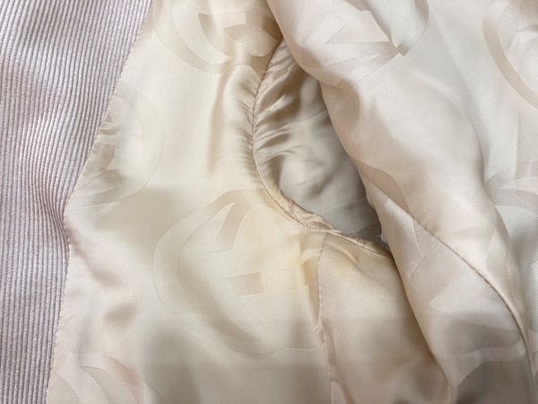 グッチ GUCCI トムフォード期 90s~00s Vintage ヴィンテージ ピークドラペル フォーマル スーツ 2B シングル コーデュロイ シルク コットン BEIGE 135205.ZI023 ジャケット ベージュ SIZE40 104LT-182