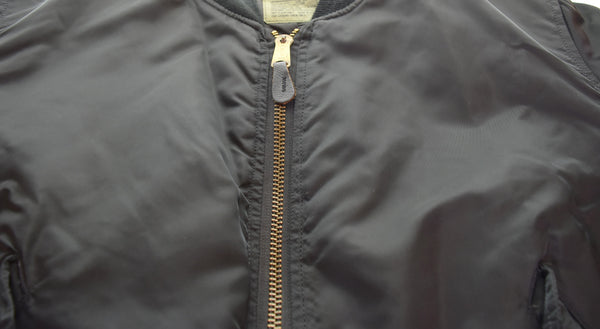 アルファ ALPHA USAF MA-1 フライトジャケット MIL-J-82790J ジャケット ブラック LLサイズ 103MT-3214