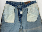 ダブルアールエル RRL 90s DENIM PANTS デニム パンツ ジップフライ ジーパン ジーンズ USA製 Ralph Lauren インディゴ 青 ロゴ R004 デニム ブルー 33/31 104MB-233