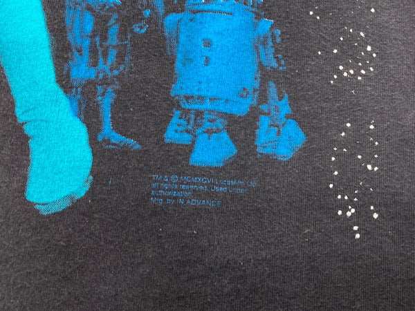 ヴィンテージ VINTAGE ITEM 90's STAR WARS episode 4 A NEW HOPE エピソード4 新たなる希望 大判 T-Shirt IN ADVANCE USA製 黒 XL Tシャツ プリント ブラック 104MT-261