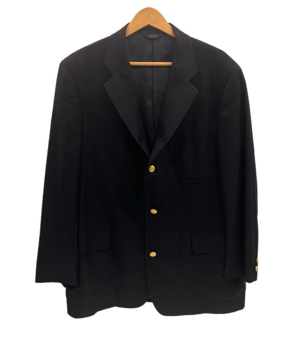 ブルックスブラザーズ Brooks Brothers 紺ブレ 金ボタン シングルブレスト 3つボタン パッチポケット テーラードジャケット ブレザー 日本製 44REG ジャケット ネイビー 101MT-5134