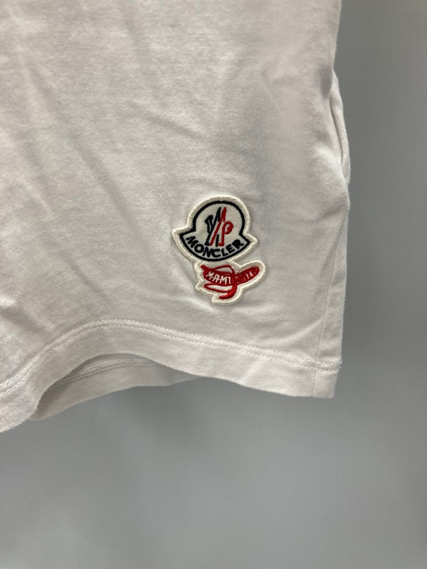 モンクレール MONCLER MAGLIA T-SHIRT シマウマ プリントTシャツ 半袖カットソー XL Tシャツ ホワイト LLサイズ 101MT-3122