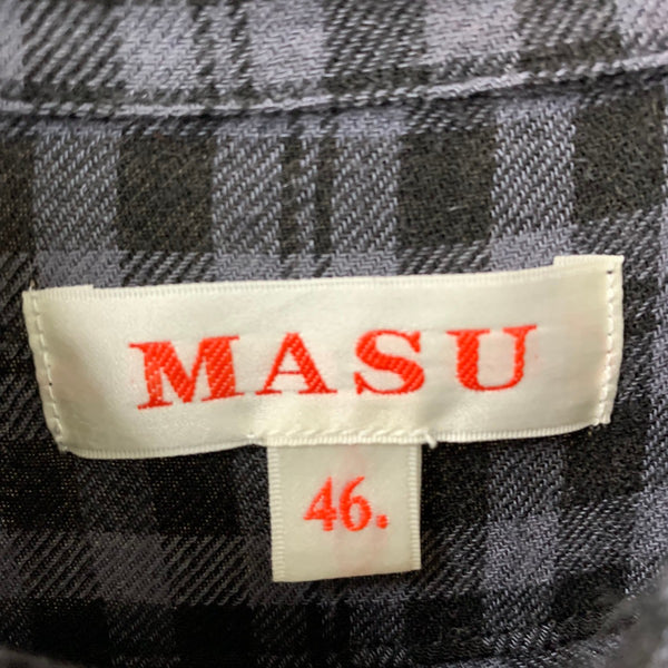 エムエーエスユー MASU 23ss GRUNGE PLAID SHIRT 長袖シャツ ブラック 46サイズ 201MT-4667