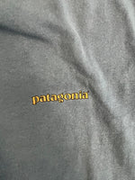 パタゴニア PATAGONIA 90s Vintage ヴィンテージ USA製 Benetical T's Long Sleeve 長袖 カットソー ロゴプリント バックプリント XL ロンT ブルー LLサイズ 101MT-4694