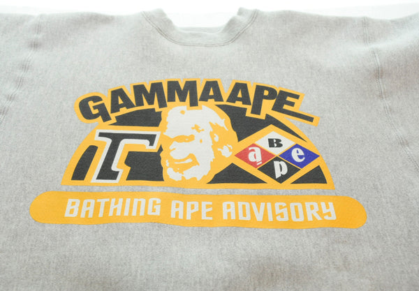 アベイシングエイプ A BATHING APE 20SS CLASSIC GAMMA APE CREWNECK グラフィック クルーネック スウェットシャツ グレー スウェット グレー Sサイズ 103MT-1748