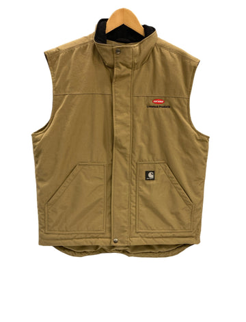 カーハート Carhartt Nylon Insulated Vest ナイロン インサレート 中綿 企業モノ 刺繍 V27 DKH ベスト カーキ Lサイズ 101MT-3302