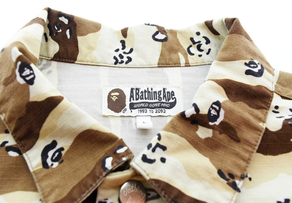 アベイシングエイプ A BATHING APE カモフラ リップストップ ジャケット 茶色 001JLH301004X ジャケット マルチカラー Lサイズ 103MT-1236