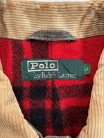 ラルフローレン RalphLauren 2nd type BLACK DENIM JACKET ブラック デニム ジャケット 裏地ブランケット 襟コーデュロイ Gジャン 黒 ジャケット ロゴ ブラック Lサイズ 104MT-1527